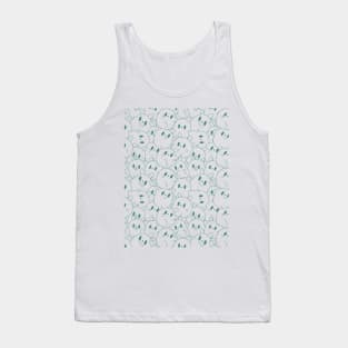 Kawaii Bunnies Teal Tank Top